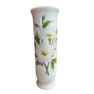 ADORABLE Vintage 6.25"‎ Tall White Gerber Daisy Bud Vase